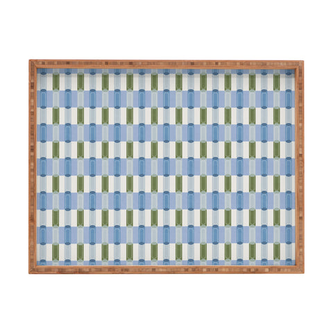 Society6 Design Studio Stripe Block Ice Water Rectangular Tray