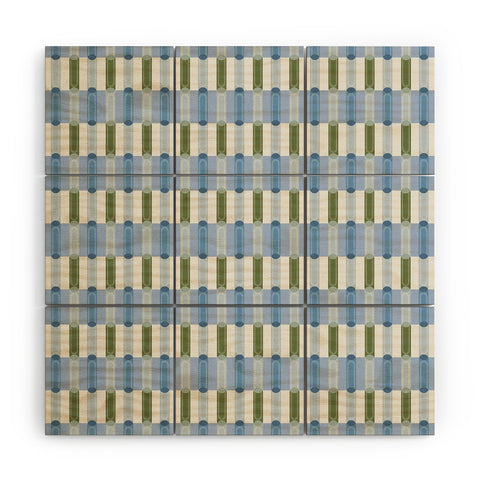 Society6 Design Studio Stripe Block Ice Water Wood Wall Mural