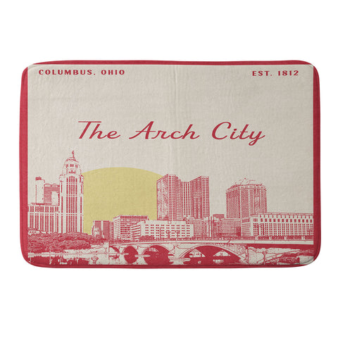 Society6 Design Studio The Arch City Memory Foam Bath Mat