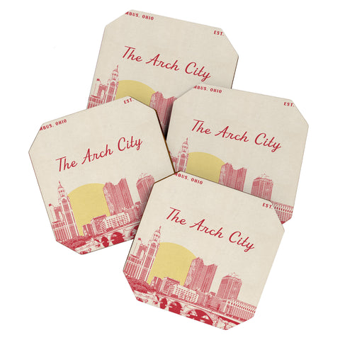 Society6 Design Studio The Arch City Coaster Set