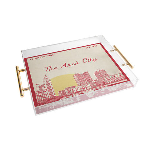 Society6 Design Studio The Arch City Acrylic Tray