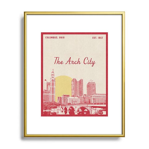 Society6 Design Studio The Arch City Metal Framed Art Print