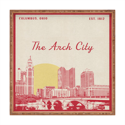 Society6 Design Studio The Arch City Square Tray