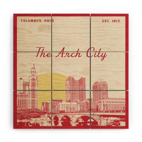Society6 Design Studio The Arch City Wood Wall Mural