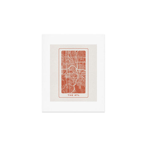 Society6 Design Studio The ATL City Map Art Print