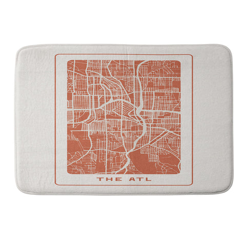 Society6 Design Studio The ATL City Map Memory Foam Bath Mat