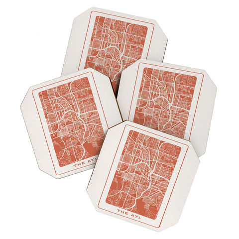 Society6 Design Studio The ATL City Map Coaster Set