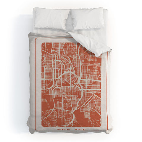 Society6 Design Studio The ATL City Map Duvet Cover