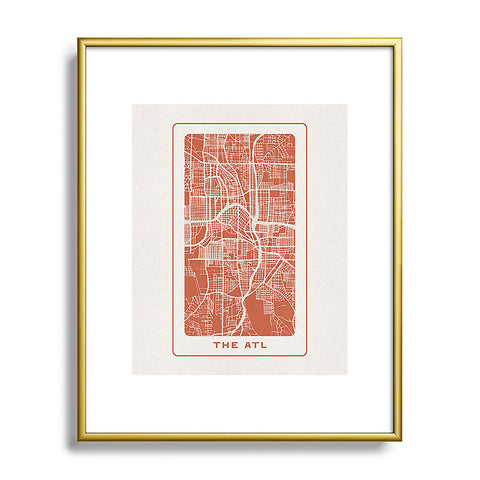 Society6 Design Studio The ATL City Map Metal Framed Art Print