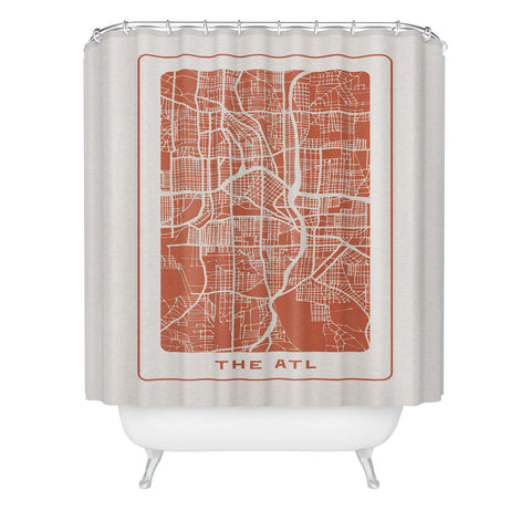 Society6 Design Studio The ATL City Map Shower Curtain