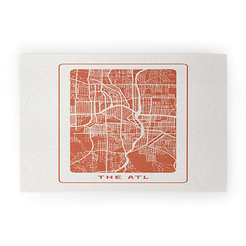 Society6 Design Studio The ATL City Map Welcome Mat