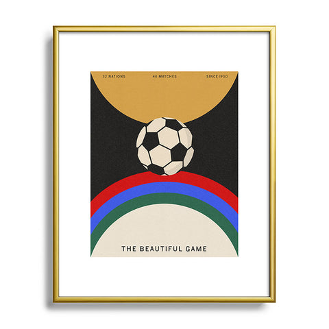 Society6 Design Studio The Beautiful Game Metal Framed Art Print