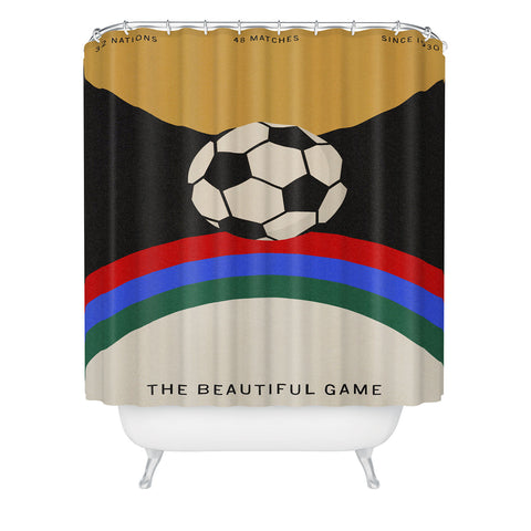 Society6 Design Studio The Beautiful Game Shower Curtain