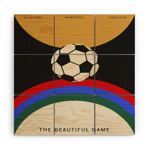 Society6 Design Studio The Beautiful Game Wood Wall Mural