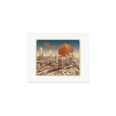 Society6 Design Studio The Big Peach City Skyline Art Print