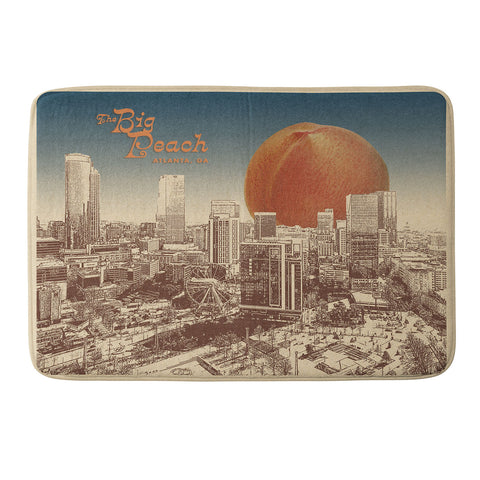 Society6 Design Studio The Big Peach City Skyline Memory Foam Bath Mat