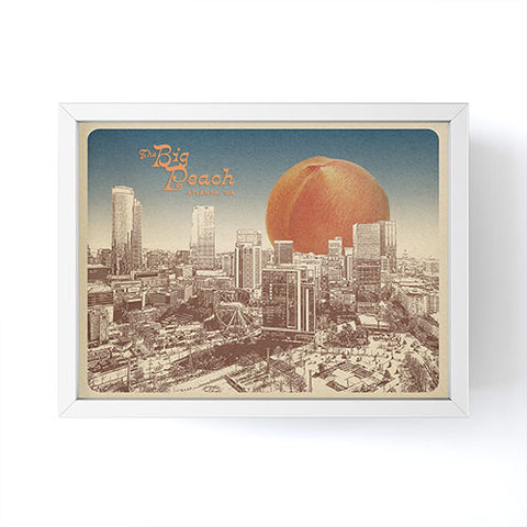 Society6 Design Studio The Big Peach City Skyline Framed Mini Art Print