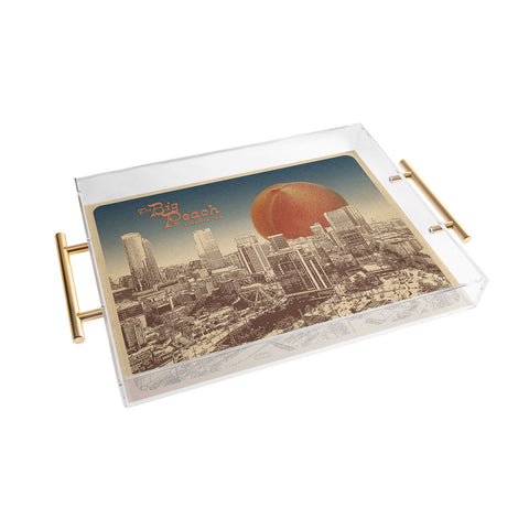 Society6 Design Studio The Big Peach City Skyline Acrylic Tray