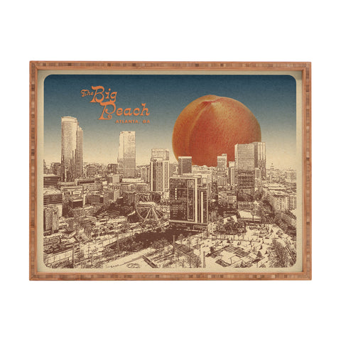 Society6 Design Studio The Big Peach City Skyline Rectangular Tray