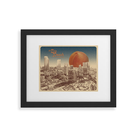 Society6 Design Studio The Big Peach City Skyline Framed Art Print