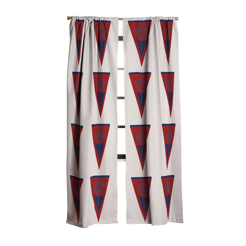 Society6 Design Studio The Blue and Red Blackout Window Curtain