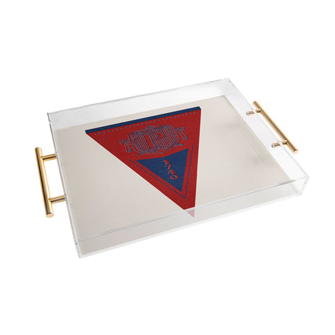 Society6 Design Studio The Blue and Red Acrylic Tray