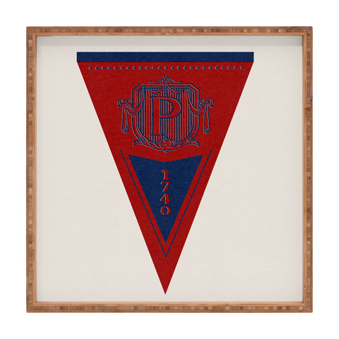 Society6 Design Studio The Blue and Red Square Tray