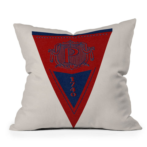 Society6 Design Studio The Blue and Red Outdoor Throw Pillow