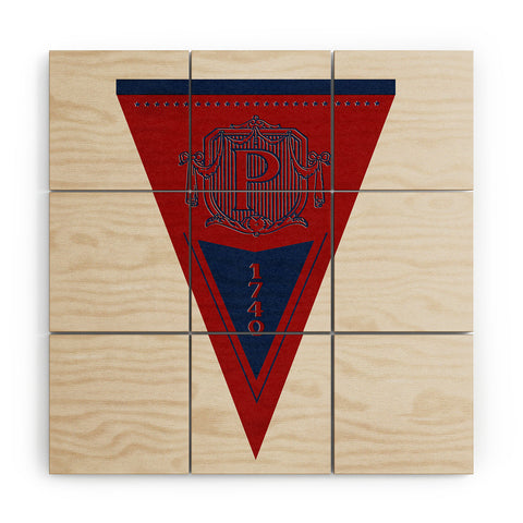 Society6 Design Studio The Blue and Red Wood Wall Mural