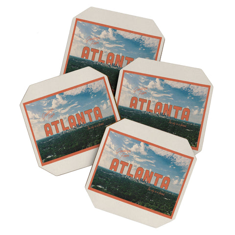 Society6 Design Studio The City in a Forest Coaster Set