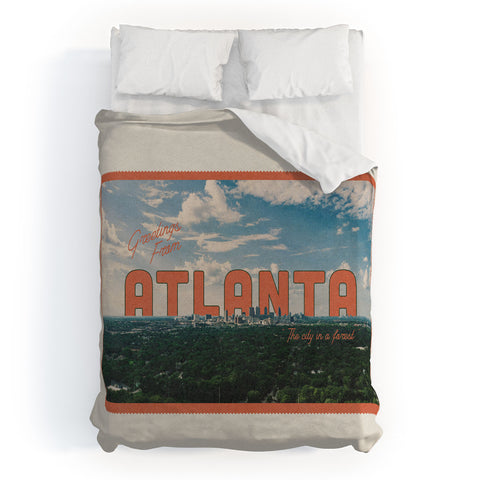 Society6 Design Studio The City in a Forest Duvet Cover