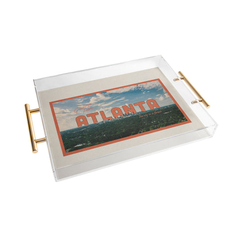 Society6 Design Studio The City in a Forest Acrylic Tray