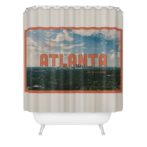 Society6 Design Studio The City in a Forest Shower Curtain