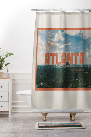 Society6 Design Studio The City in a Forest Shower Curtain And Mat