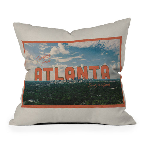Society6 Design Studio The City in a Forest Outdoor Throw Pillow