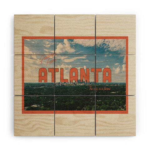 Society6 Design Studio The City in a Forest Wood Wall Mural