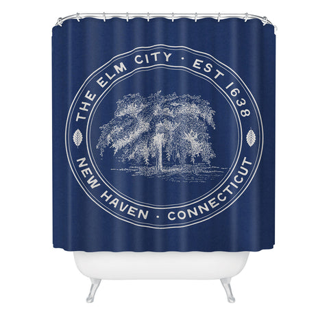 Society6 Design Studio The Elm City Seal Shower Curtain