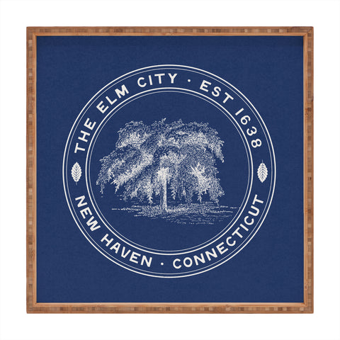 Society6 Design Studio The Elm City Seal Square Tray