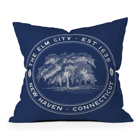Society6 Design Studio The Elm City Seal Throw Pillow