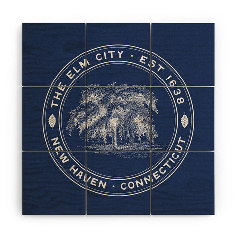 Society6 Design Studio The Elm City Seal Wood Wall Mural