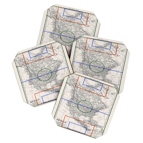 Society6 Design Studio Three Nations One Pitch Coaster Set