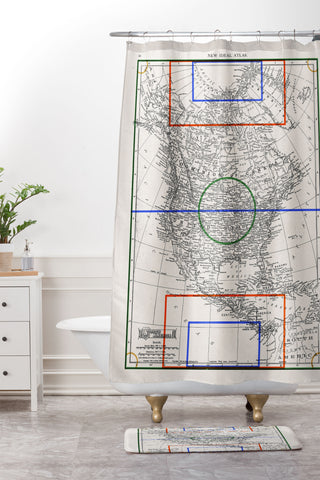 Society6 Design Studio Three Nations One Pitch Shower Curtain And Mat