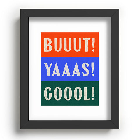 Society6 Design Studio Trilingual Goal Recessed Framing Rectangle