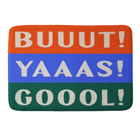 Society6 Design Studio Trilingual Goal Memory Foam Bath Mat