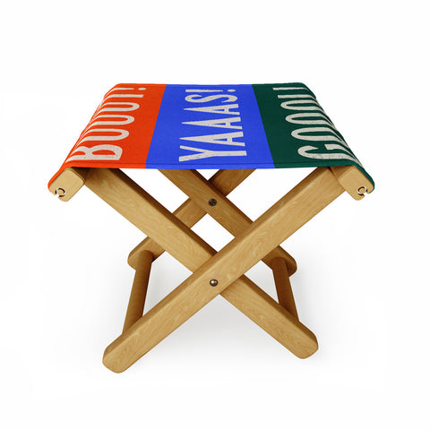 Society6 Design Studio Trilingual Goal Folding Stool