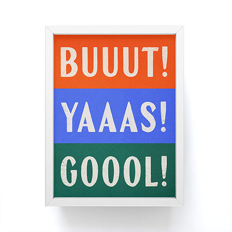 Society6 Design Studio Trilingual Goal Framed Mini Art Print
