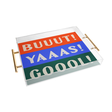 Society6 Design Studio Trilingual Goal Acrylic Tray