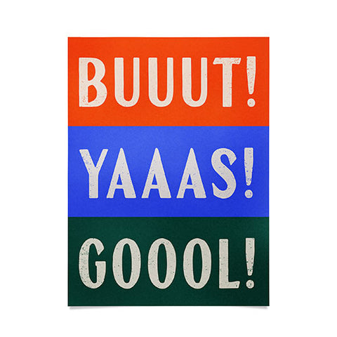 Society6 Design Studio Trilingual Goal Poster