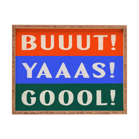 Society6 Design Studio Trilingual Goal Rectangular Tray
