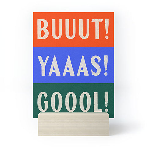 Society6 Design Studio Trilingual Goal Mini Art Print